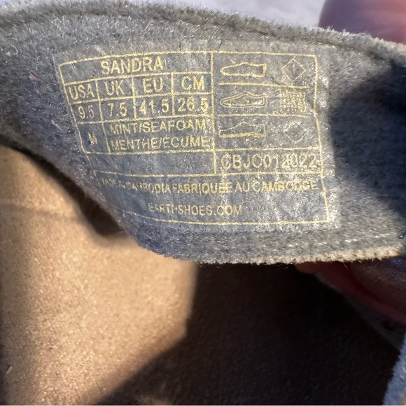 Earth Origins Womens Sandals Size 9.5 Green Slides Casual Leather Comfy - Picture 15 of 15